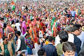 CROWD IN RAE BAREILY CONGRESS RALLY
